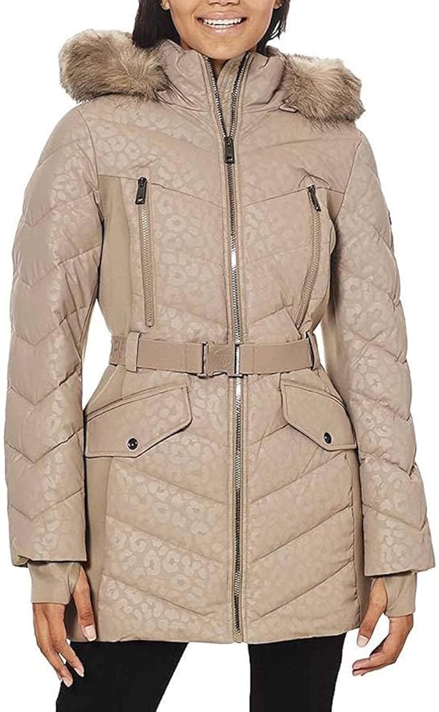 MICHAEL KORS パファー　ジャケット　レディース M セール】ベルテッド フォー ジップ パファージャケット（その他